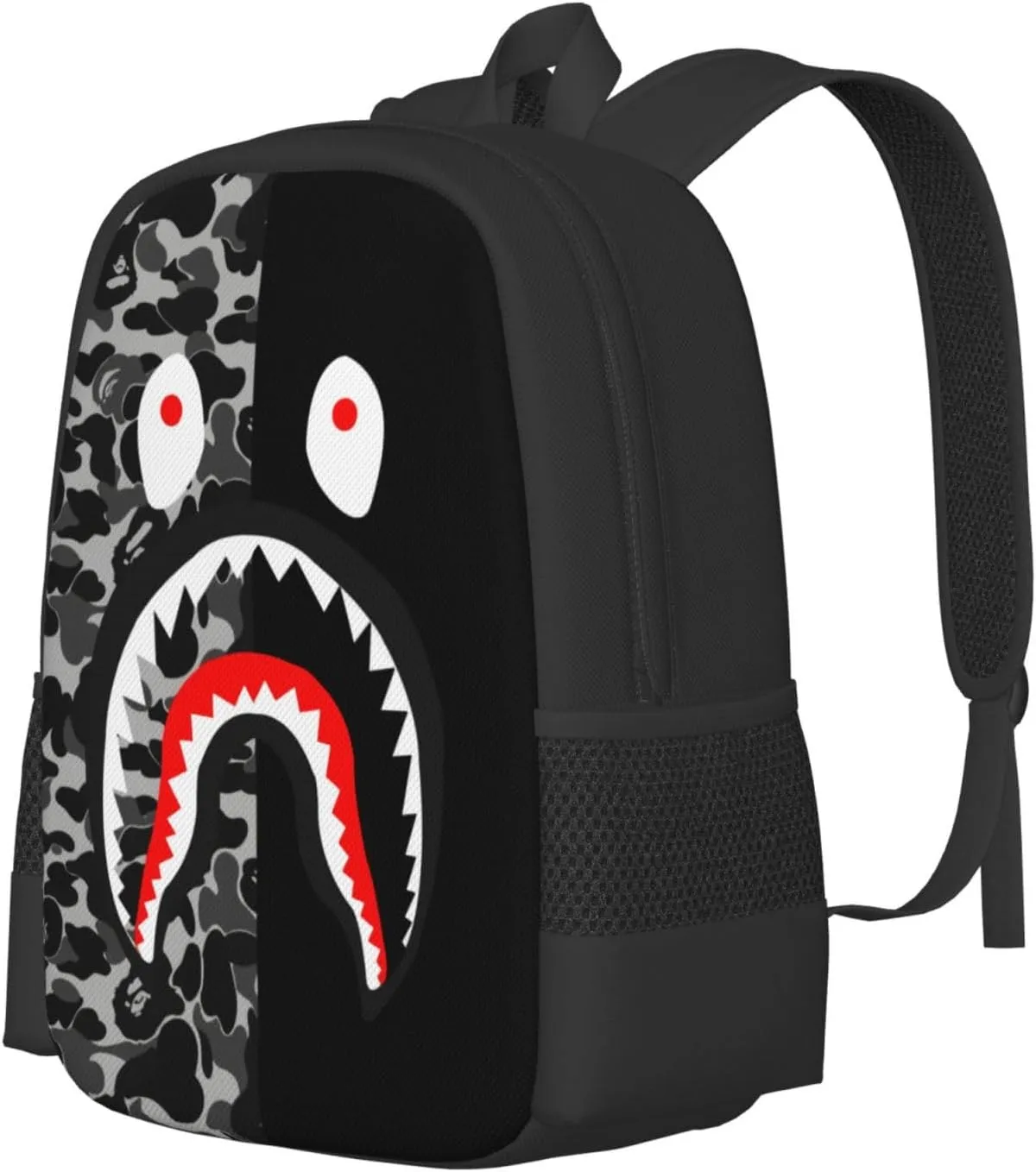 Camo Shark Backpack Travel laptop bag Stylish and durable both for men and women 17 inch
