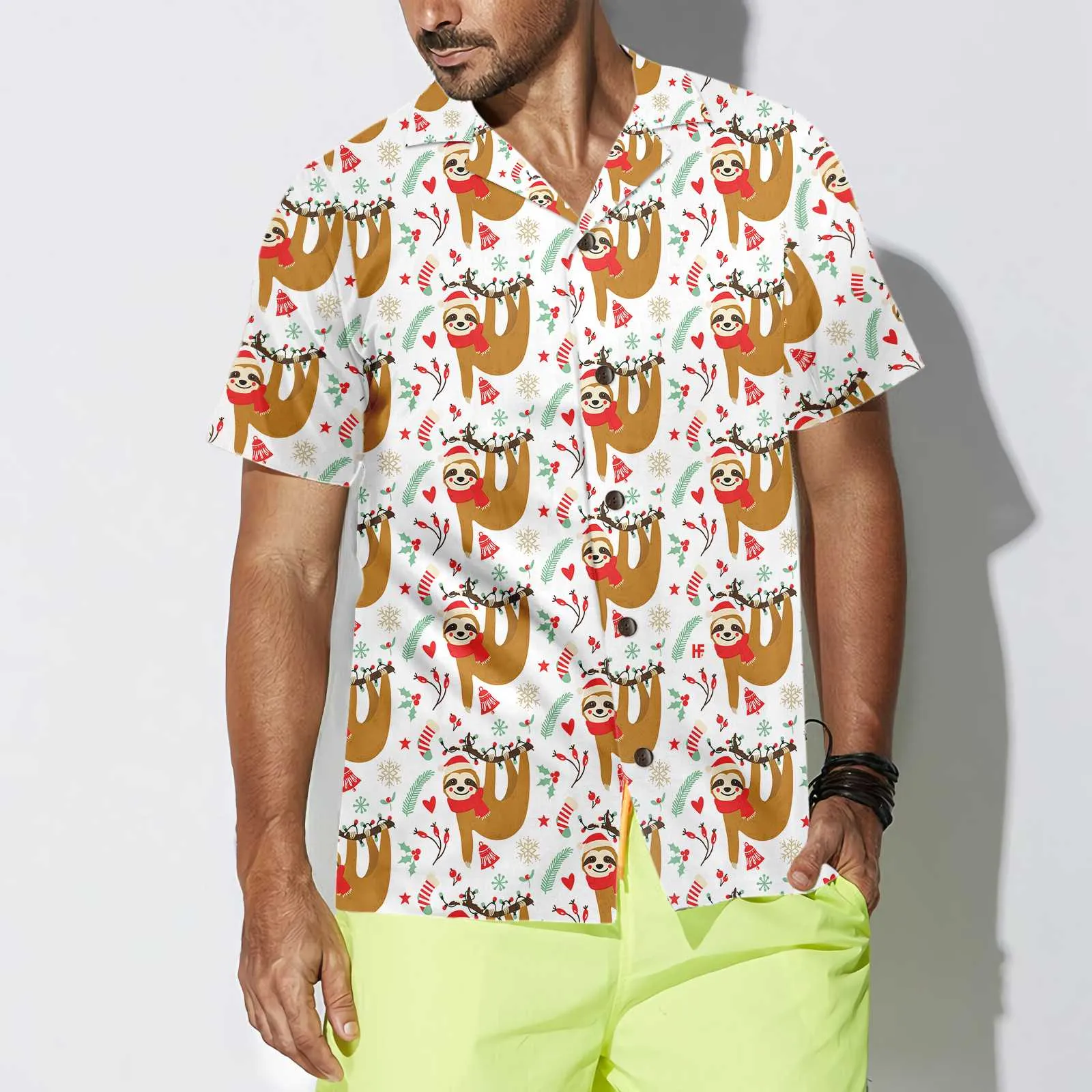 Christmas Lazy Sloths Hawaiian Shirt, Funny Sloth Christmas Shirt, Best Gift For Christmas