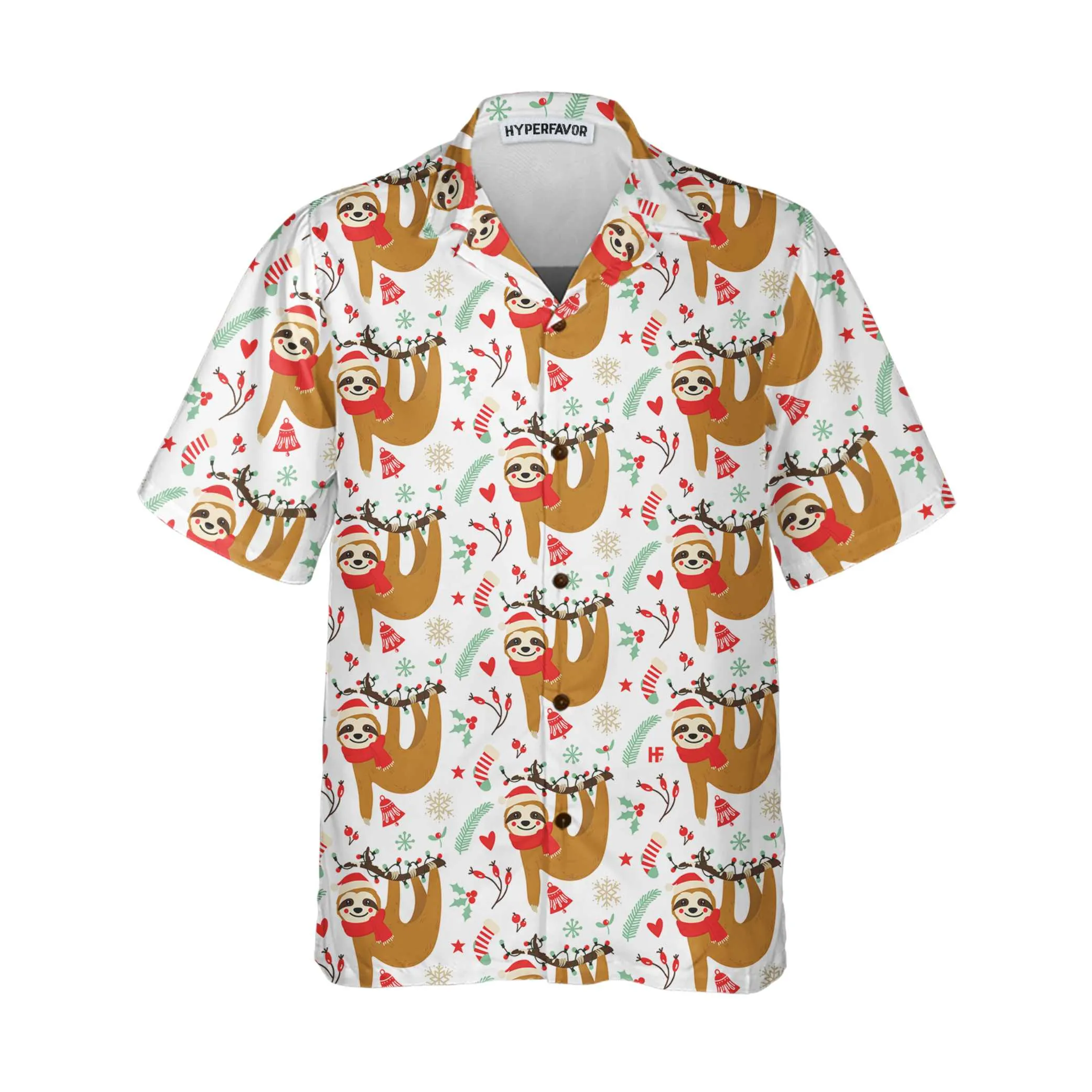 Christmas Lazy Sloths Hawaiian Shirt, Funny Sloth Christmas Shirt, Best Gift For Christmas