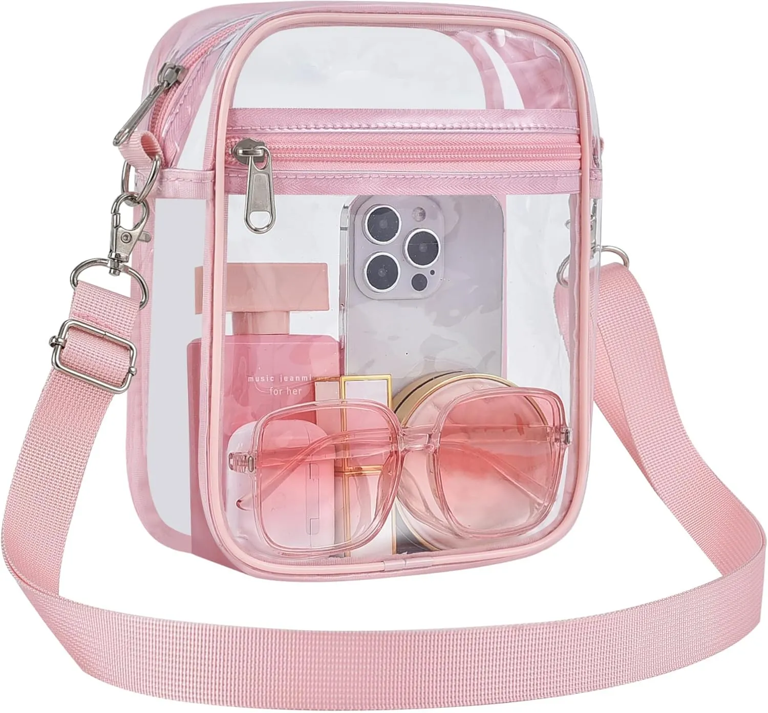 Clear Bag for Stadium Events - Small Purse, Mini Sport Fan Handbag for Concert, Work, Travel