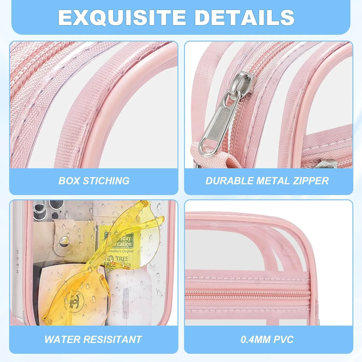 Clear Bag for Stadium Events - Small Purse, Mini Sport Fan Handbag for Concert, Work, Travel