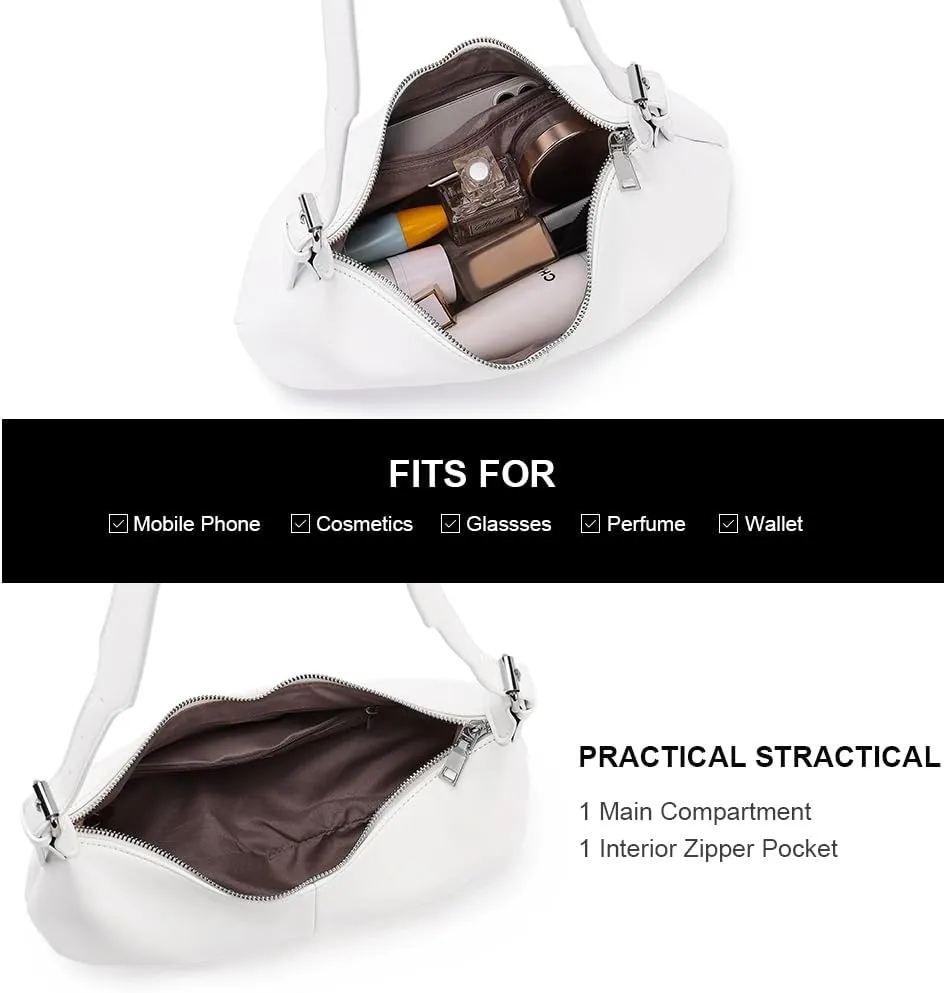 CLUCI Shoulder Bag,Purses for Women Dumpling Small Hobo Bags Vegan Leather Ladies Clutch with Adjustable Strap
