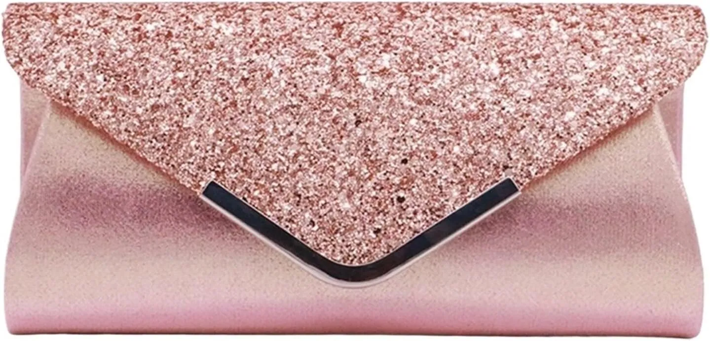 Clutch Purses for Women Stylish Evening Bag for Women Glitter Purse Monochrome Sling Messenger Bag