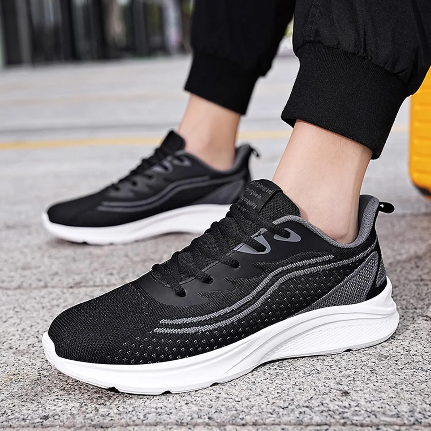 Comfortable Slip On Mens Loafers & Slip-Ons Mens Shoes Mesh Breathable Lace Up Solid Color Casual Fashion Simple