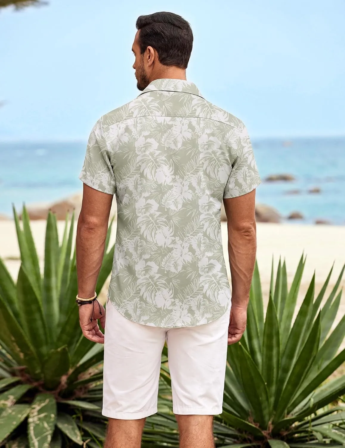 COOFANDY Mens Hawaiian Shirt Short Sleeve Button Down Shirts Tropical Summer Beach Shirts Casual Floral Aloha Shirts