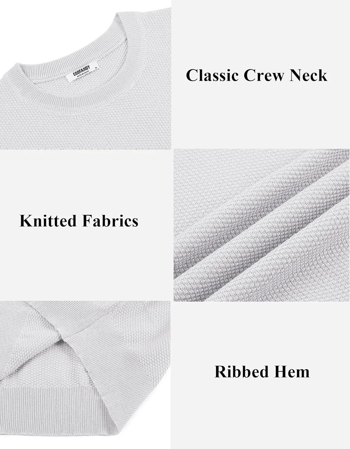 COOFANDY Mens Knit T-Shirts Summer Waffle Shirts Vintage Shirts Short Sleeve Crew Neck Tee Shirt Casual Crochet Top
