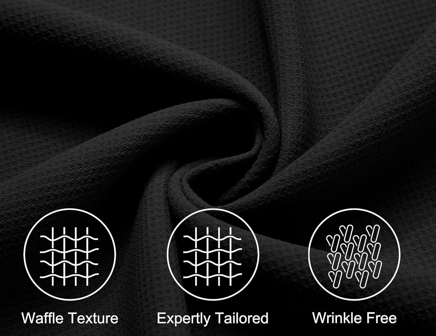 COOFANDY Mens Short Sleeve Button Down Shirts Waffle Shirt Casual Beach Summer Shirts Wrinkle Free Vacation Shirts