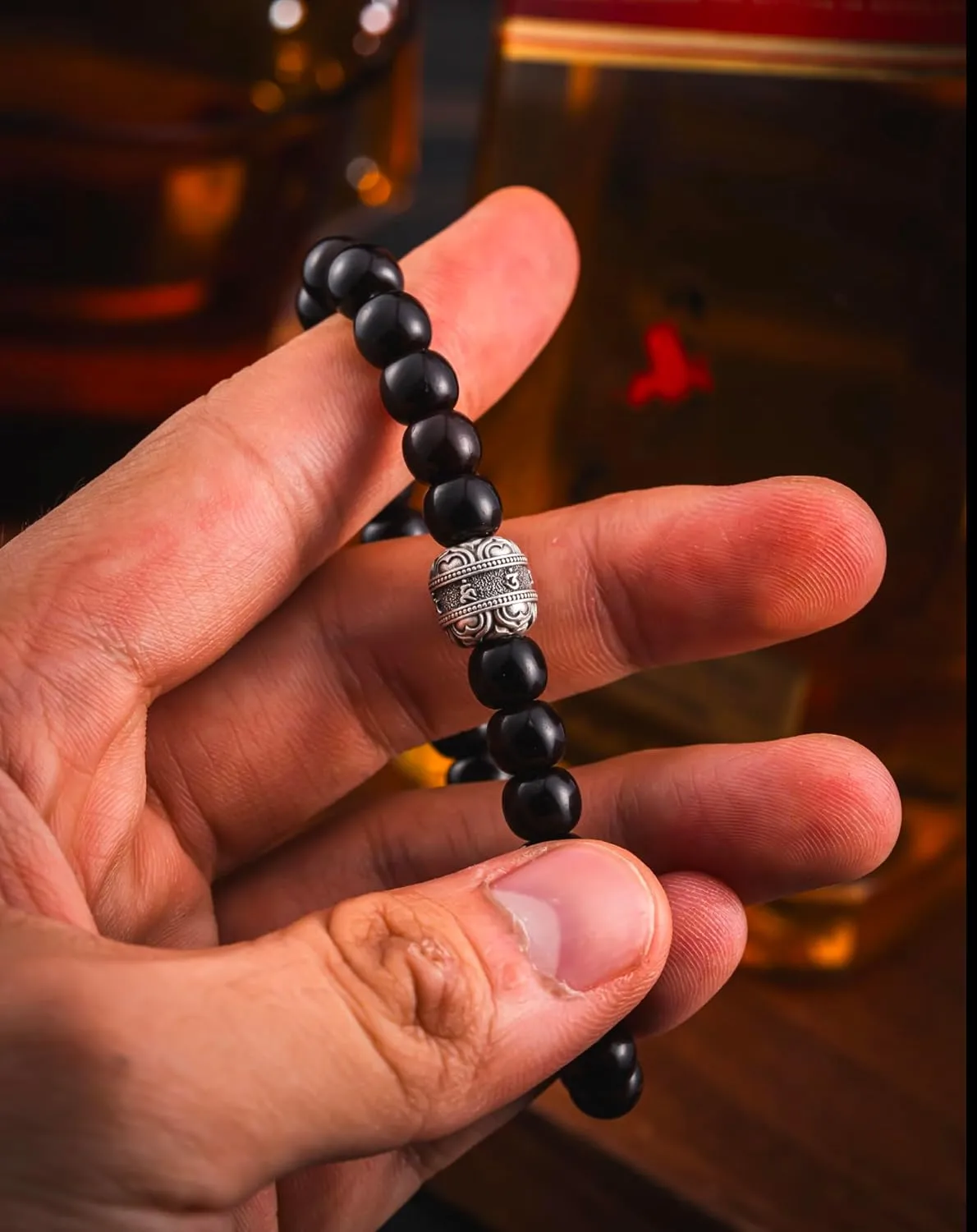 COPPERTIST.WU Animal Bead Bracelet Taoist Buddha Bangle Ball Beaded Bracelets Handmade Jewelry Gift for Men Women
