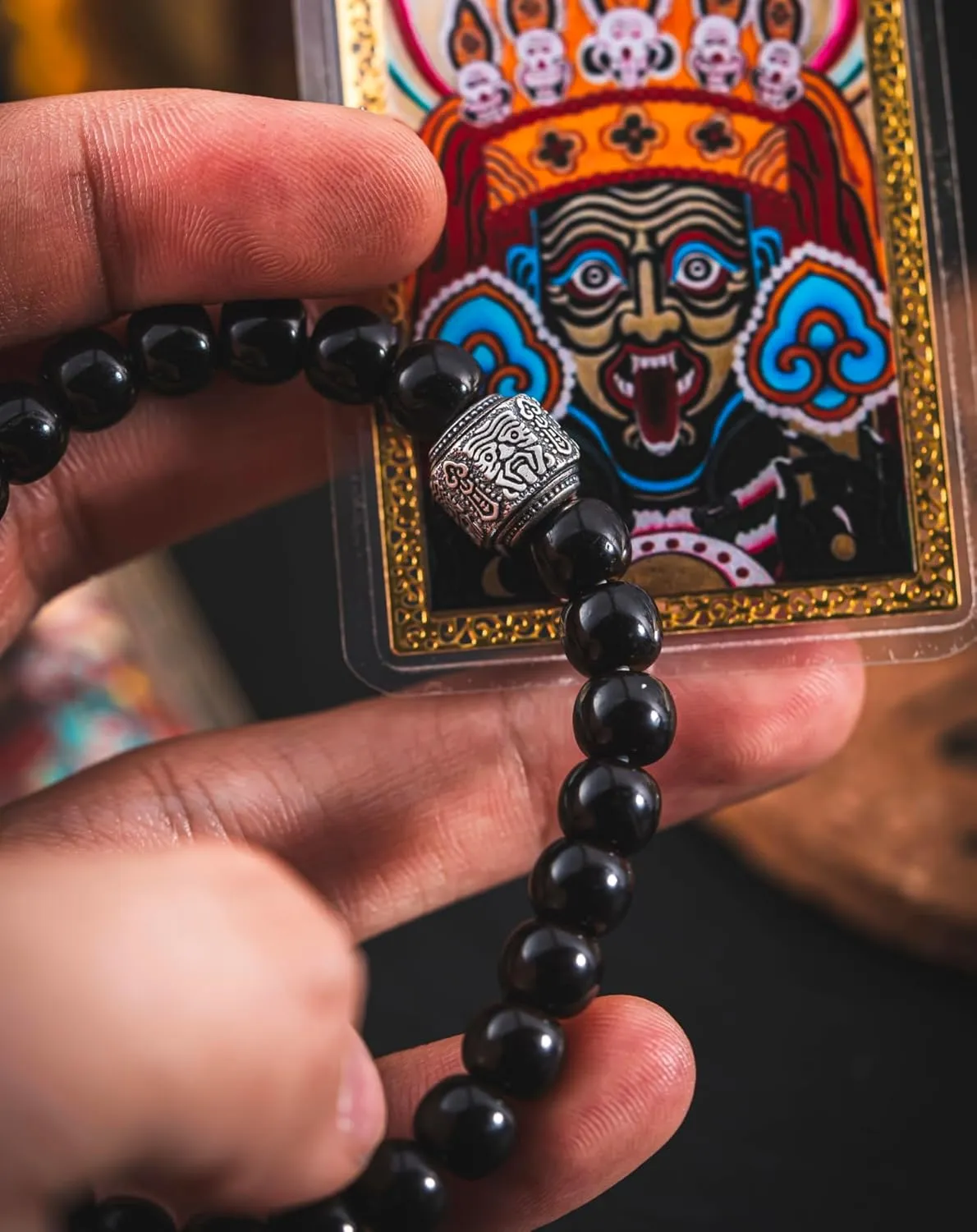 COPPERTIST.WU Animal Bead Bracelet Taoist Buddha Bangle Ball Beaded Bracelets Handmade Jewelry Gift for Men Women