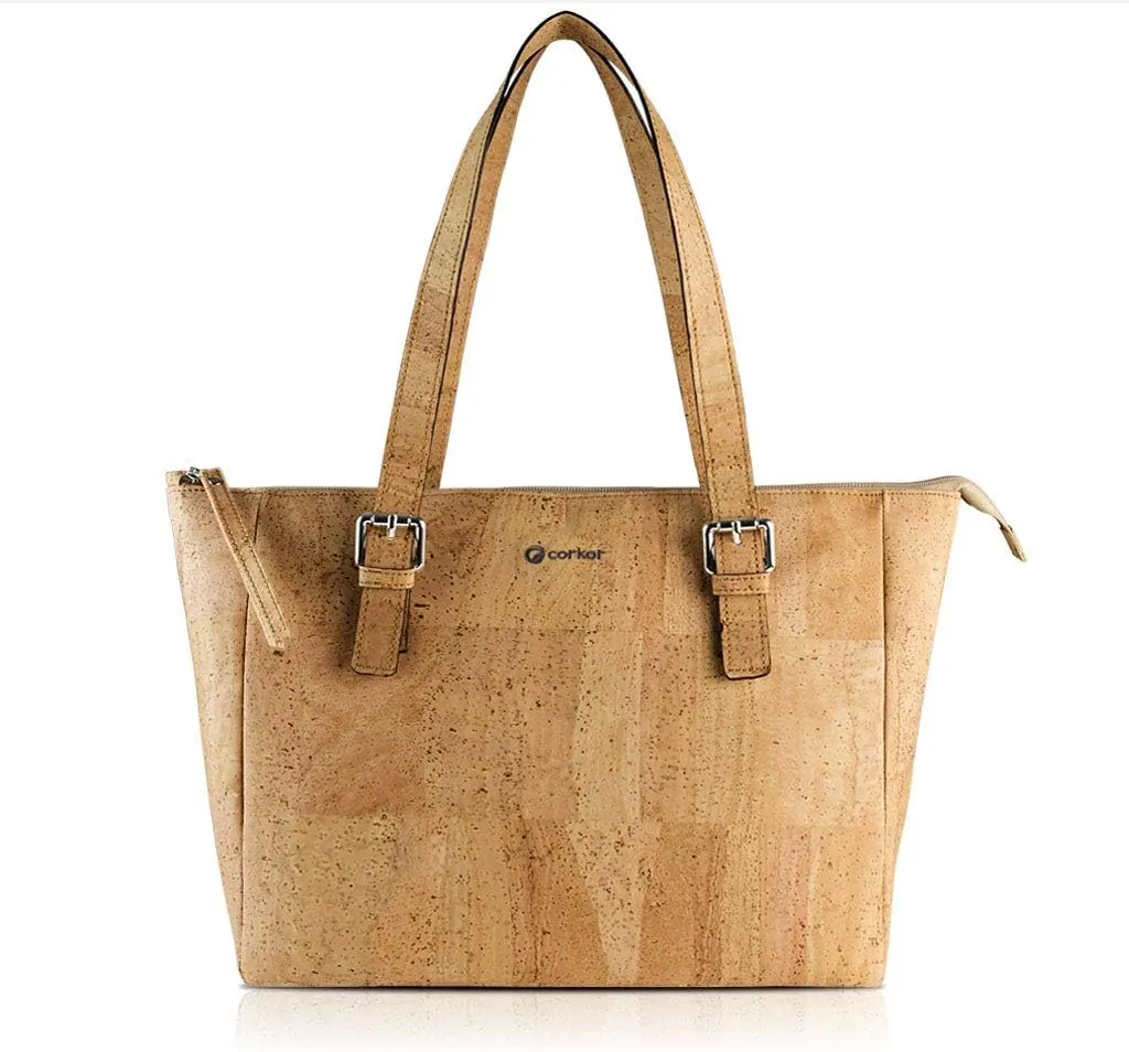 Cork Purse Vegan Handbag for Women | Cruelty Free Satchel Non Leather | Roomy Bag