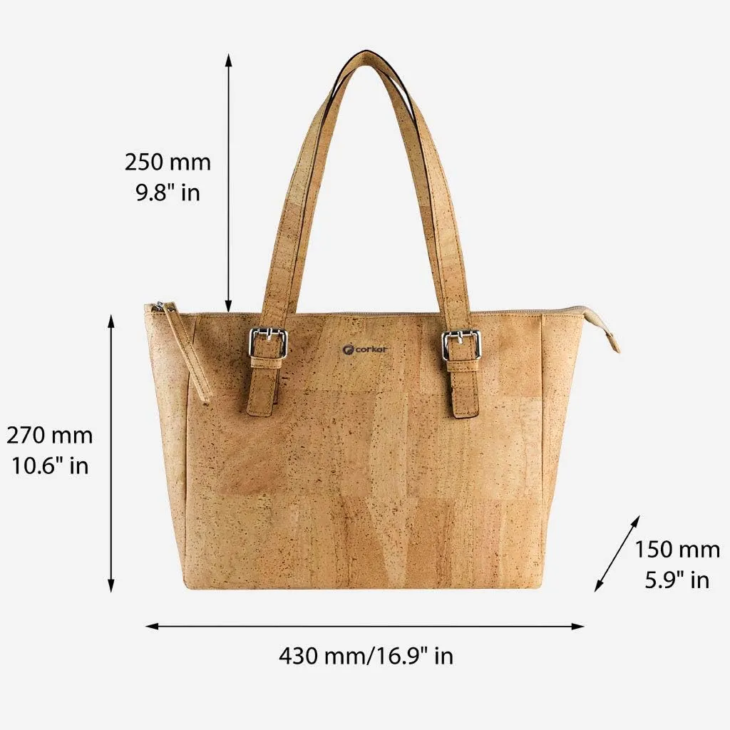 Cork Purse Vegan Handbag for Women | Cruelty Free Satchel Non Leather | Roomy Bag