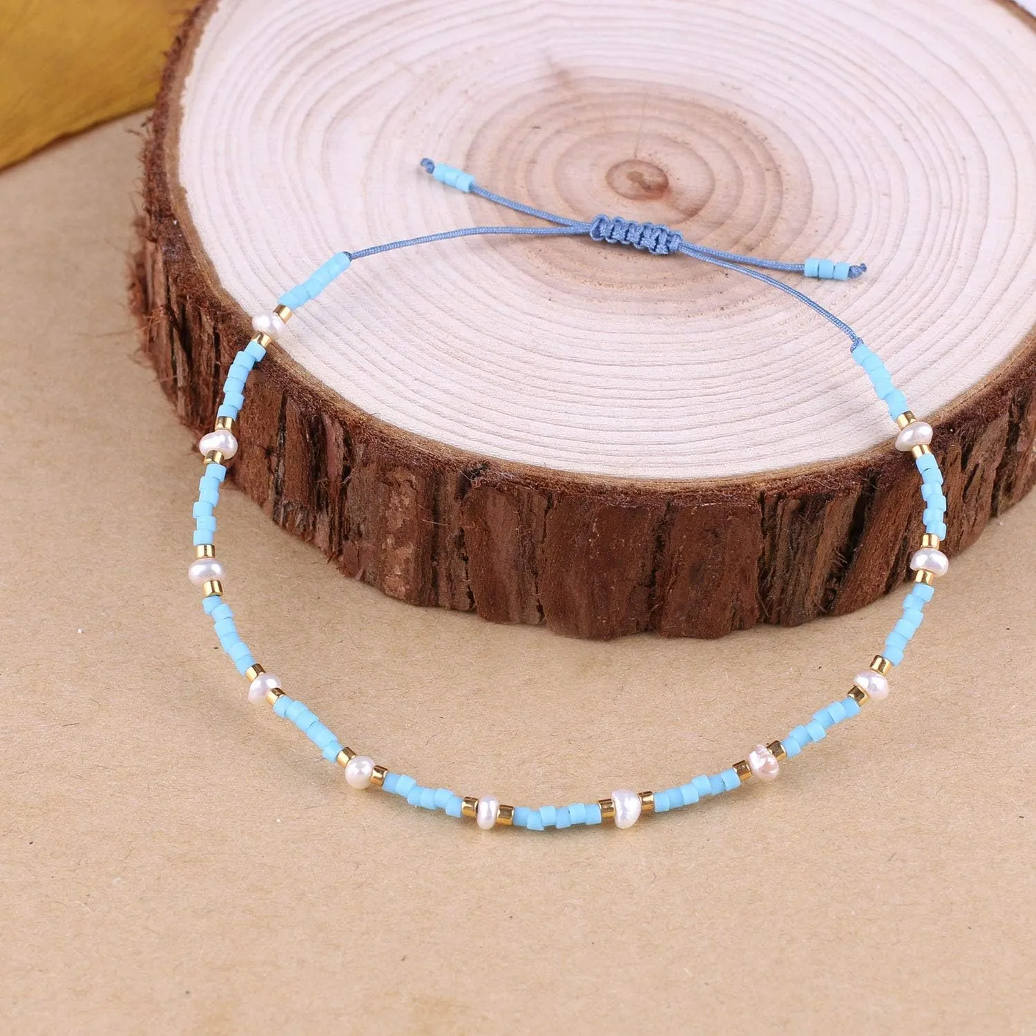CQUAN CHI Women Charm Pearl Bracelets Friendship Miyuki Beads Beach Bracelets Jewelry