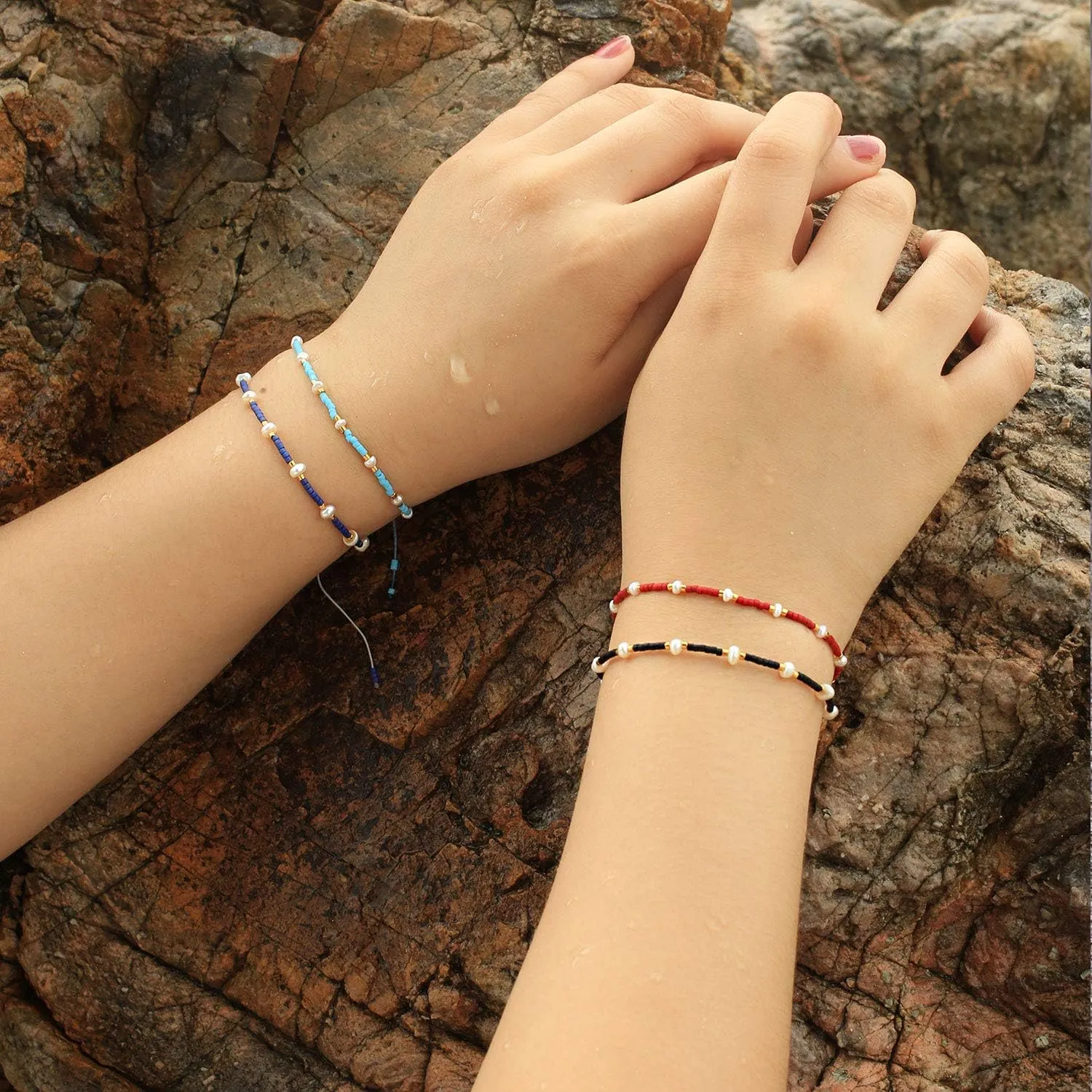CQUAN CHI Women Charm Pearl Bracelets Friendship Miyuki Beads Beach Bracelets Jewelry