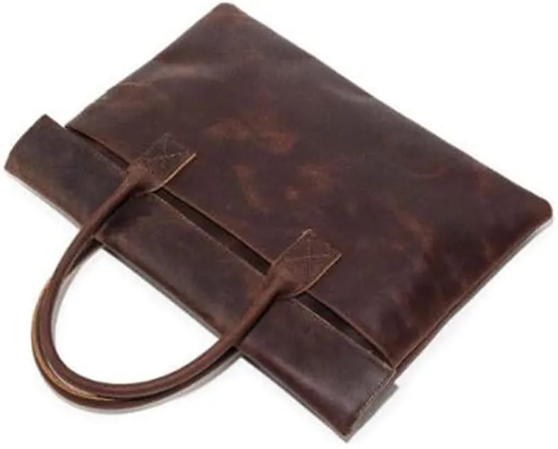 CSCDD Handmade Men's Handbags Japanese And Korean Leather Handbags Business Cattle Leisure Briefcase