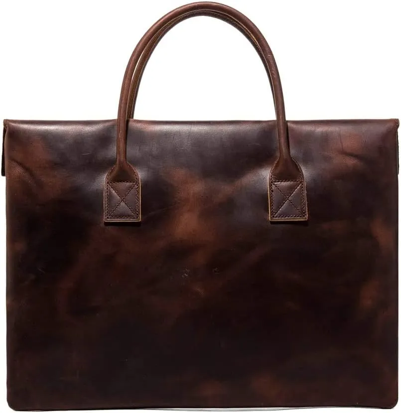 CSCDD Handmade Men's Handbags Japanese And Korean Leather Handbags Business Cattle Leisure Briefcase