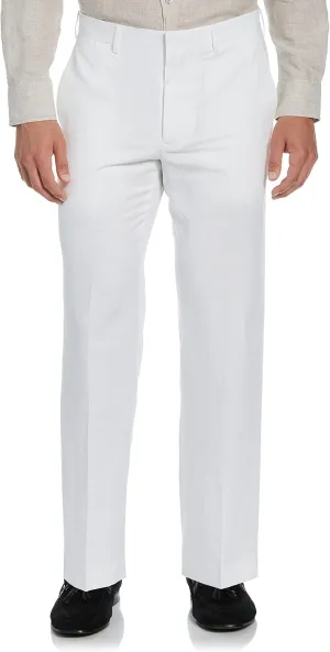Cubavera Men's Linen Blend Dress Pants, Flat Front, Lightweight Breathable Fabric, Durable Plain Weave, 30", 32", 34 Inseams