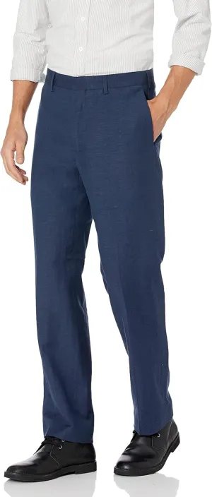Cubavera Men's Linen Blend Dress Pants, Flat Front, Lightweight Breathable Fabric, Durable Plain Weave, 30", 32", 34 Inseams