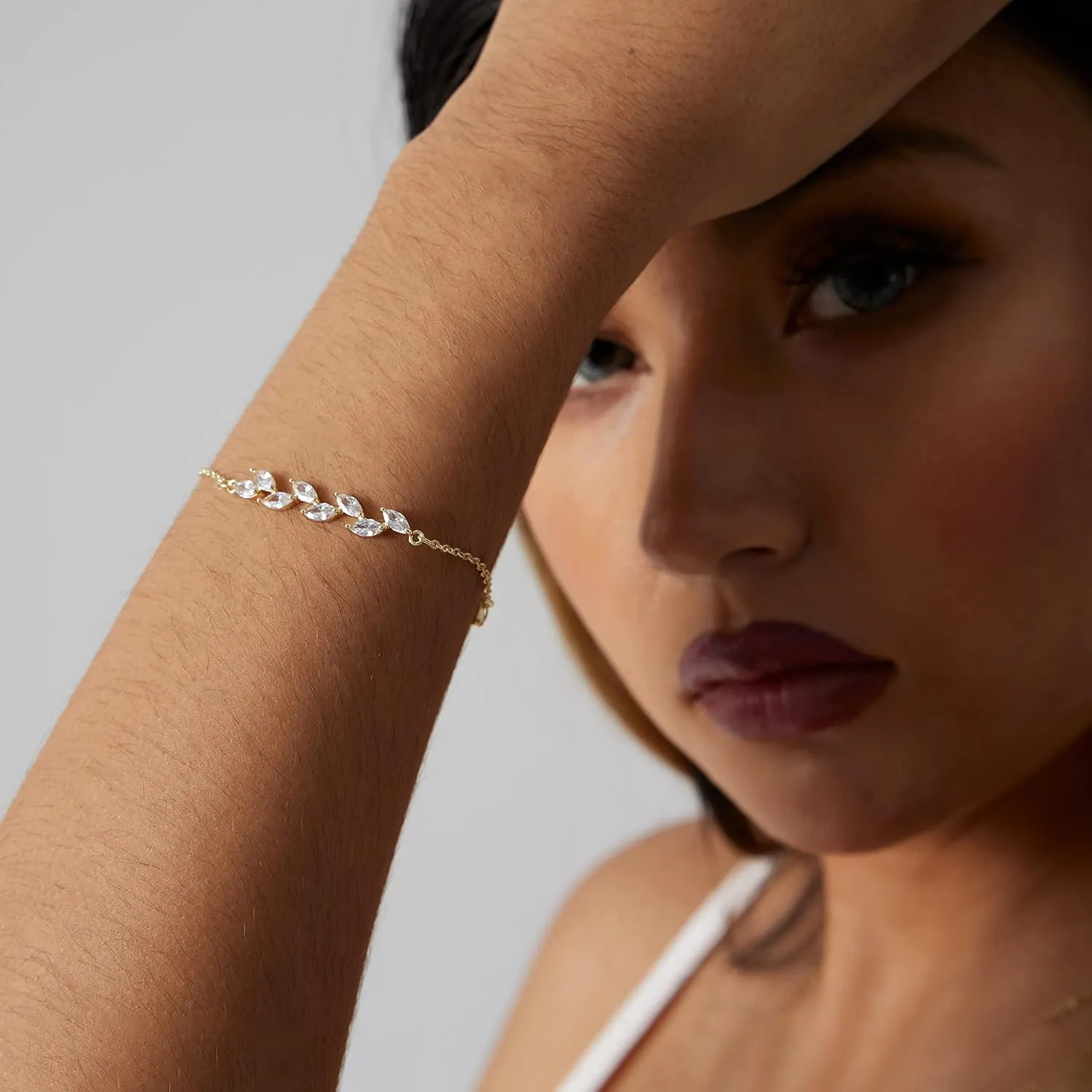 Dainty Gold Bracelets for Women 14k Gold Plated Layered Bracelets Paperclip Bracelets Delicate Satellite Bracelets Beads Bar Box Coins Lightweight Chain Bracelet for women Minimalist Jewelry Gift