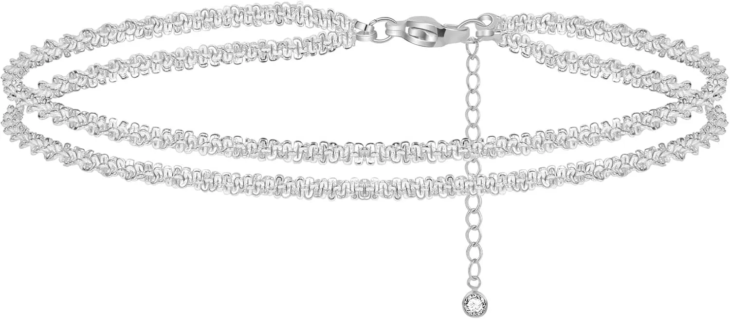 Dainty Gold Bracelets for Women 14k Gold Plated Layered Bracelets Paperclip Bracelets Delicate Satellite Bracelets Beads Bar Box Coins Lightweight Chain Bracelet for women Minimalist Jewelry Gift