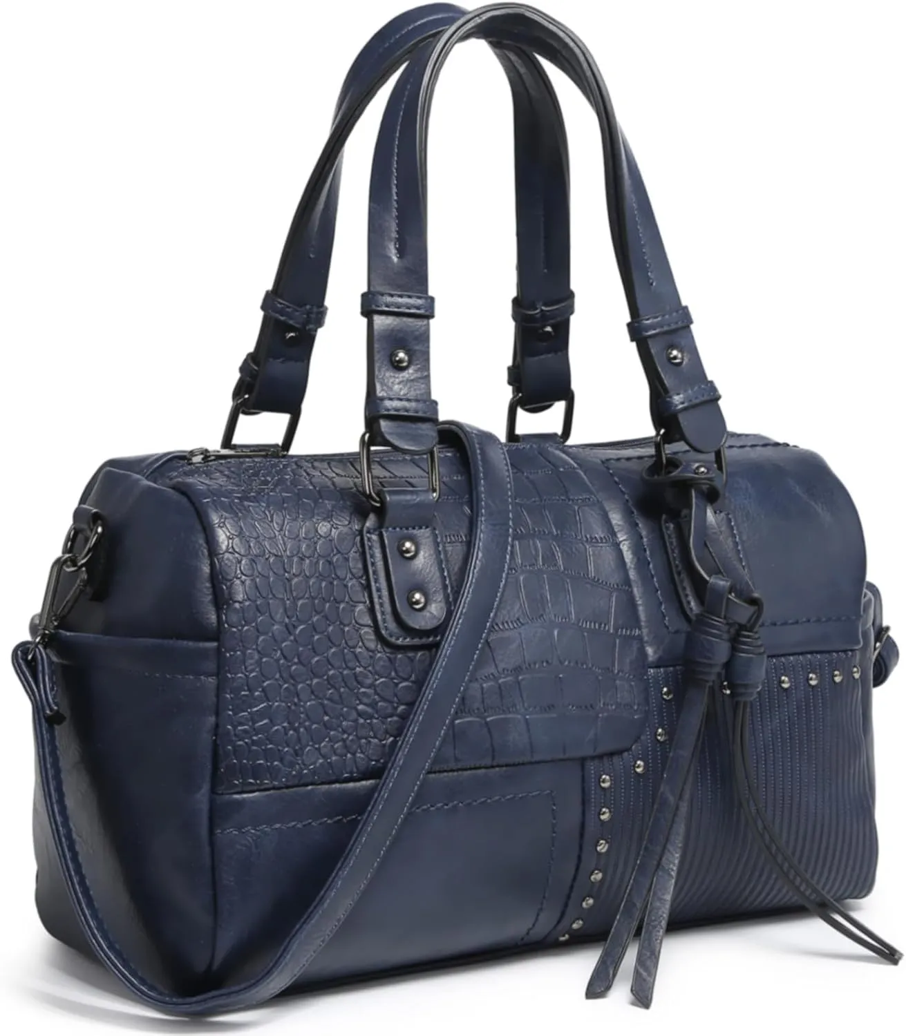 Dasein Women Soft Vegan Leather Barrel Bags Large Hobo Top Handle Work Totes Satchel Handbags Shoulder Purse