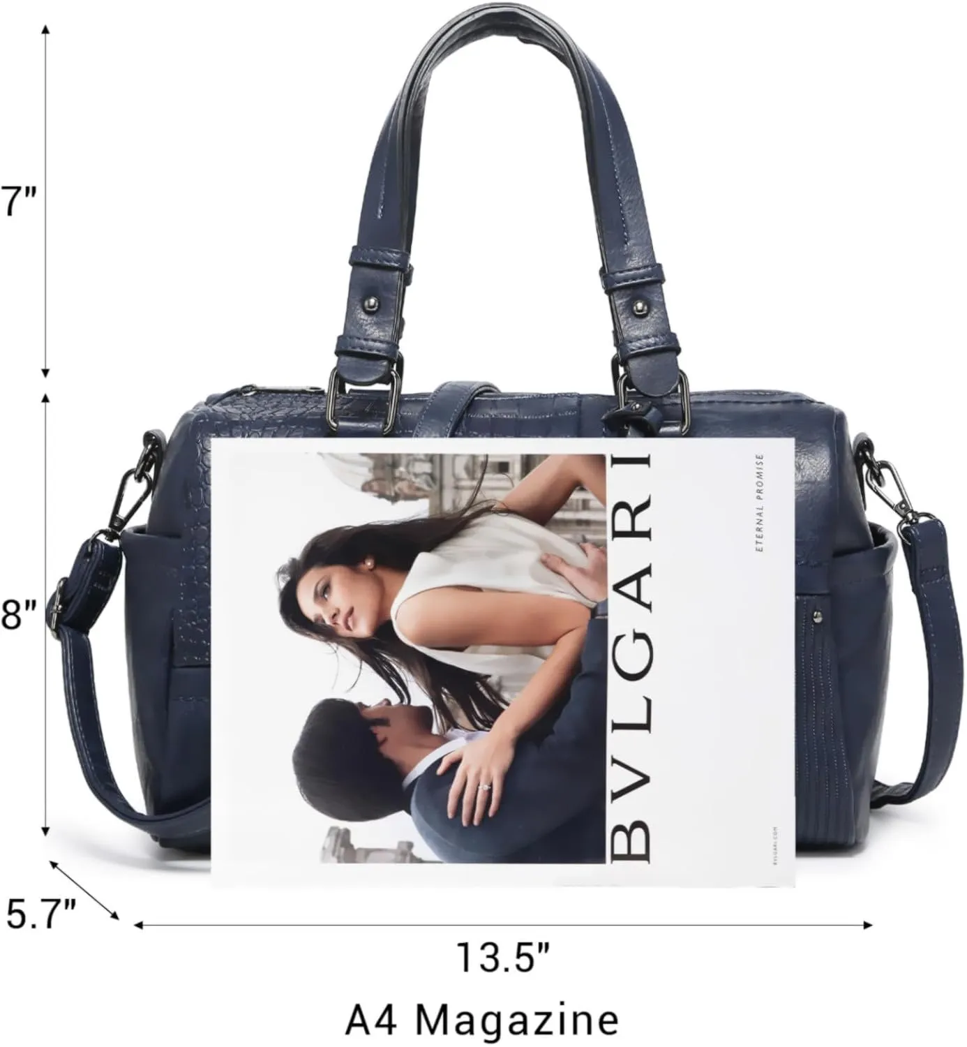 Dasein Women Soft Vegan Leather Barrel Bags Large Hobo Top Handle Work Totes Satchel Handbags Shoulder Purse