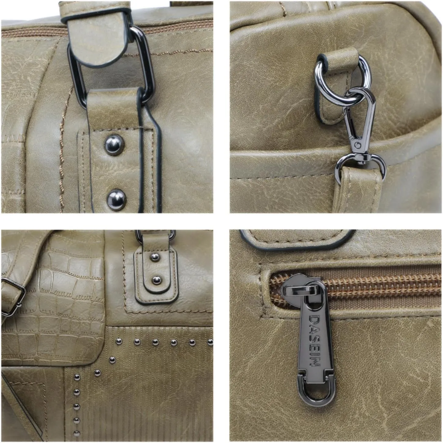 Dasein Women Soft Vegan Leather Barrel Bags Large Hobo Top Handle Work Totes Satchel Handbags Shoulder Purse