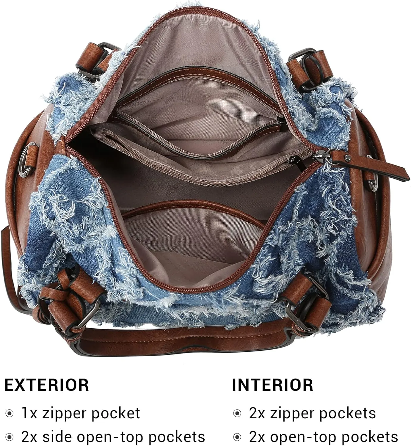 Dasein Women Soft Vegan Leather Barrel Bags Large Hobo Top Handle Work Totes Satchel Handbags Shoulder Purse