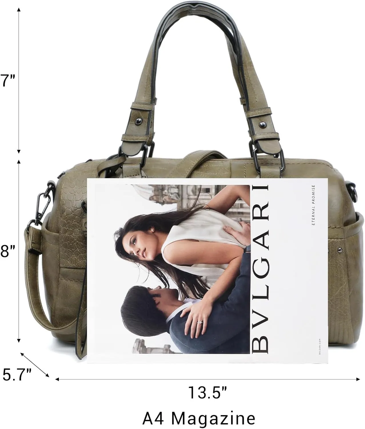 Dasein Women Soft Vegan Leather Barrel Bags Large Hobo Top Handle Work Totes Satchel Handbags Shoulder Purse