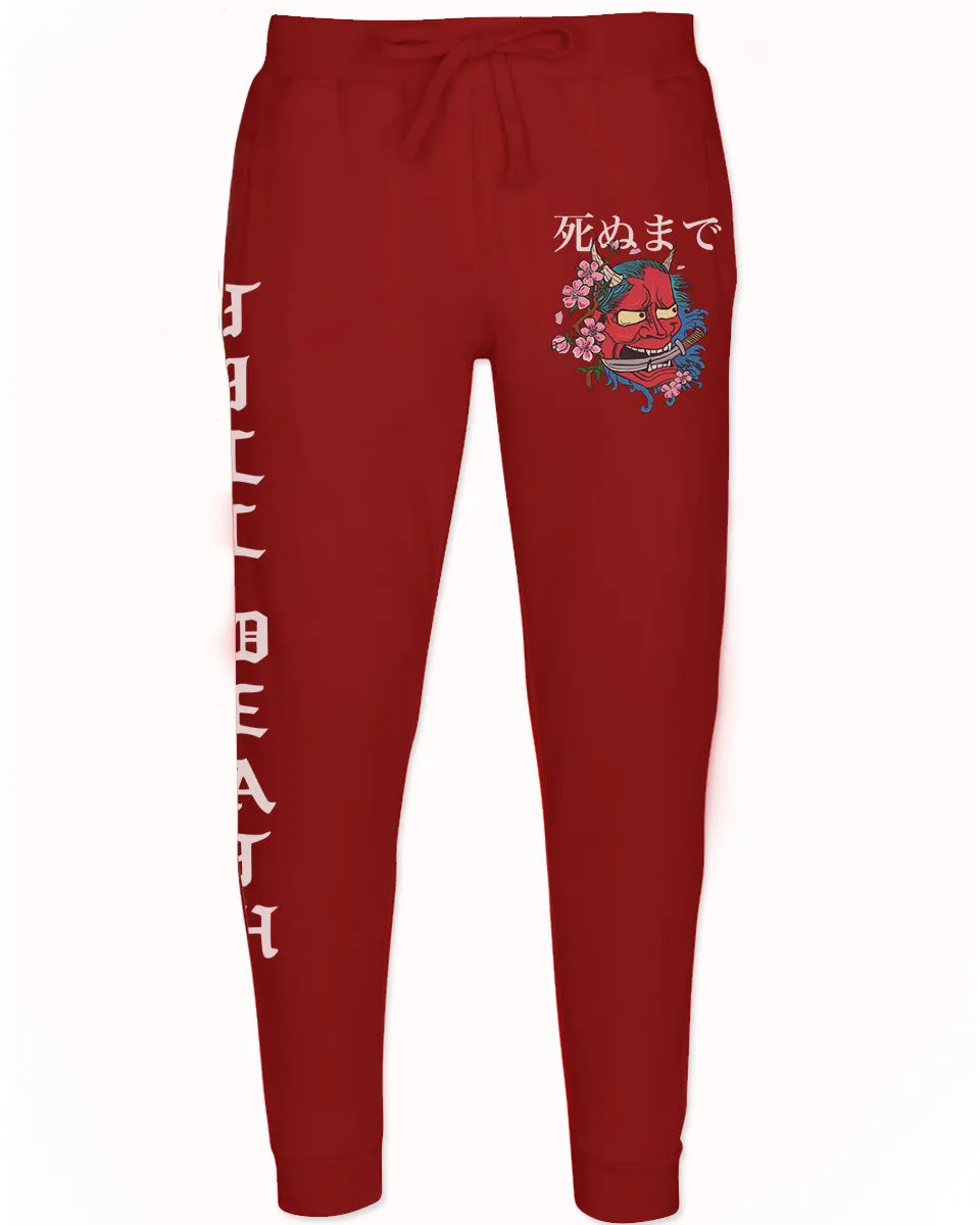 Demon Graphic Traditional Japanese Till Death Good Vibes Jogger For men Sweatpant
