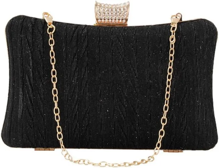 Diamonds Metal Chain Handbags Rhinestones Sequin Party Wedding Evening Clutch Bag