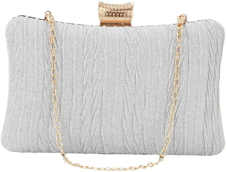 Diamonds Metal Chain Handbags Rhinestones Sequin Party Wedding Evening Clutch Bag