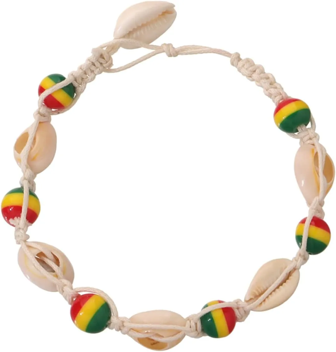 Didiseaon Elegant Shell Anklet Knitted Bead Anklet Fashion Accessory Ankle Chain Jewelry for Party