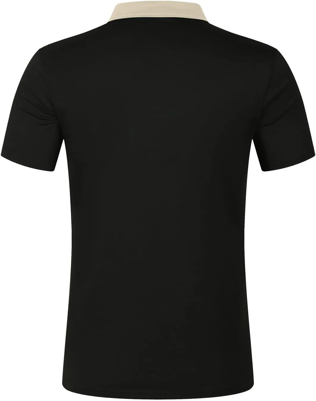 DOPOCQ Polo Shirts for Men Casual Business Fashion Color Block Polo Shirts Plus Size Lapel Golf Basic Henley Shirts