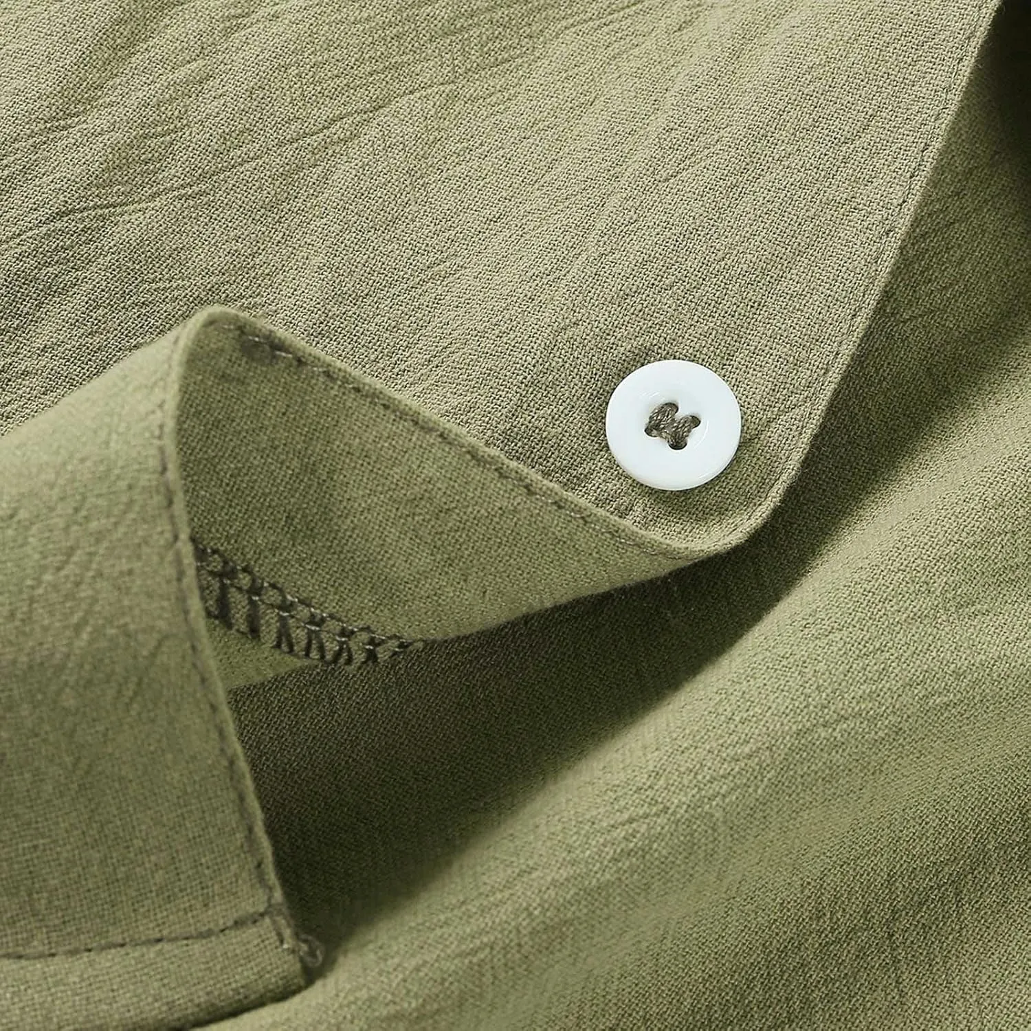 Dress Shirts for Men Wrinkle Free Cotton Linen Beach Shirts Bowling Shirts Black Button Down Shirt Men