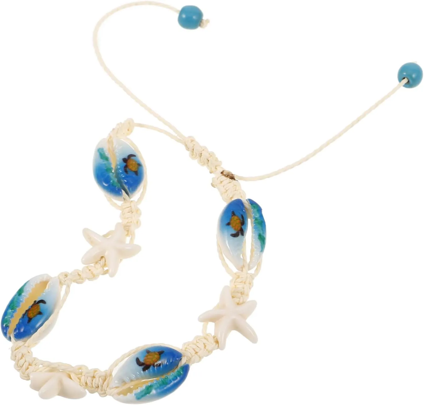 Elegant Shell Turtle Bracelet String Bracelet Adjustable Wristband Beach Decor Fashion Accessory
