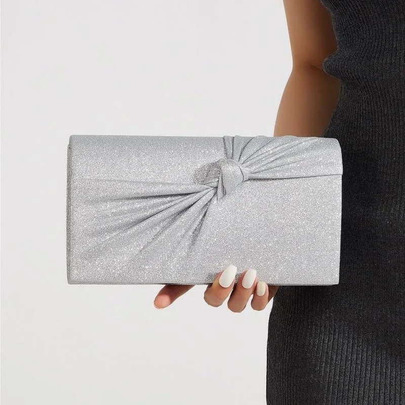 Fabric Art Pleated Clutch Purses Women's Versatile Evening Bag