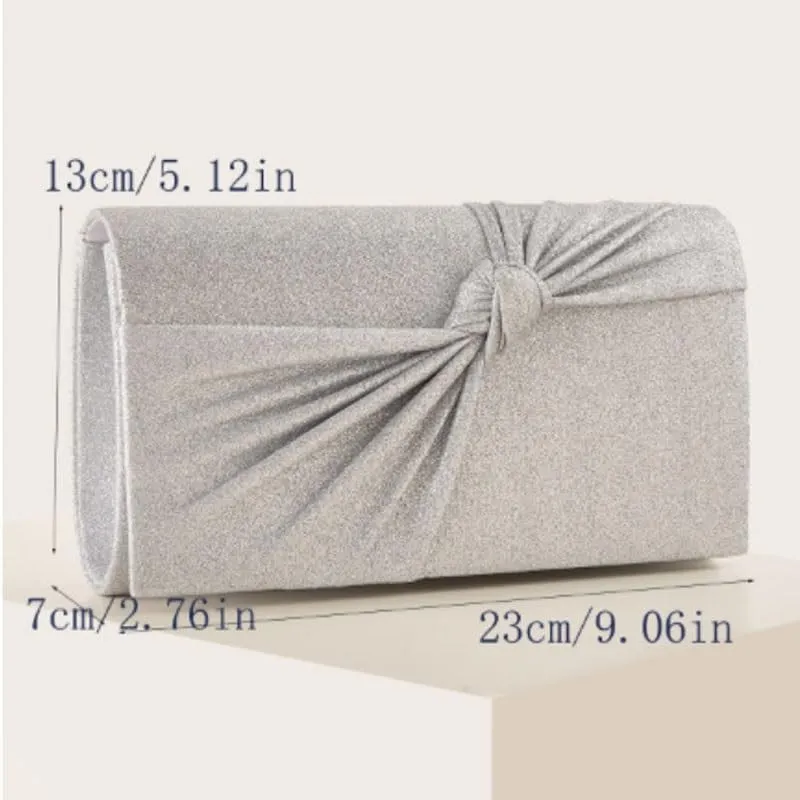 Fabric Art Pleated Clutch Purses Women's Versatile Evening Bag