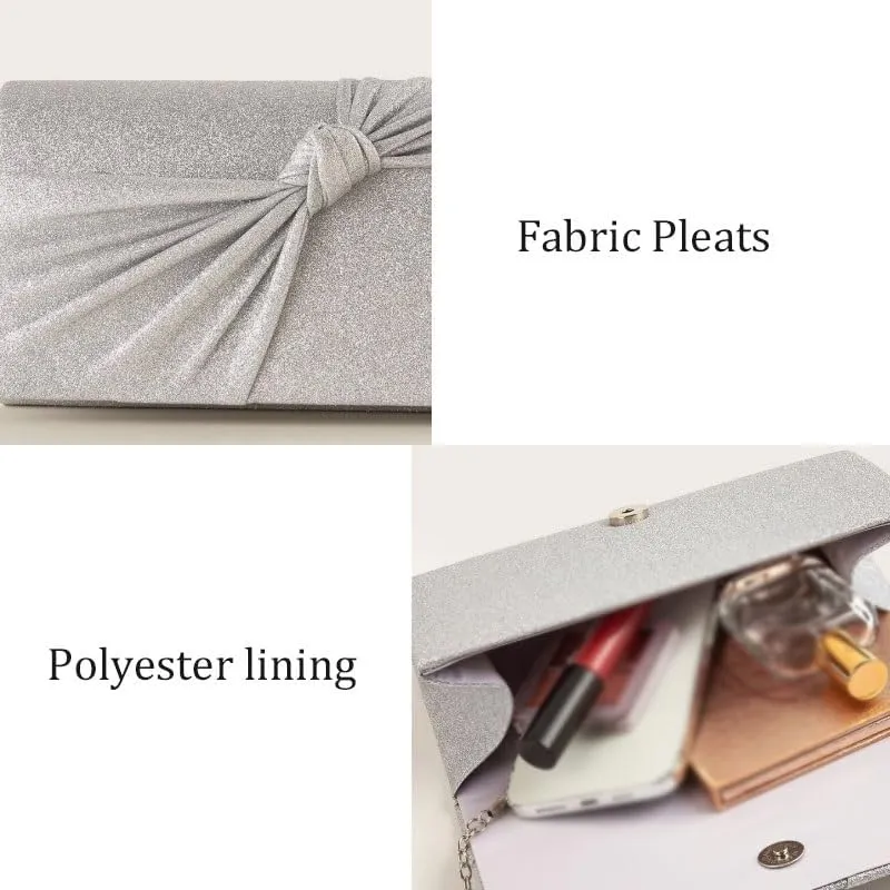 Fabric Art Pleated Clutch Purses Women's Versatile Evening Bag