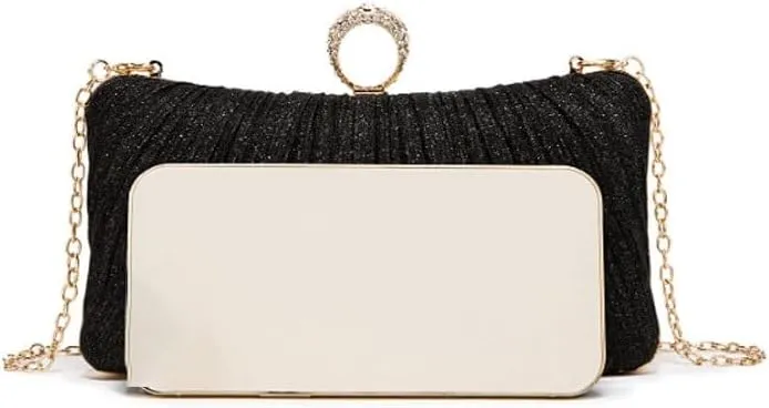 Fabric Art Pleats Evening Bag Women's Versatile Clutch Purses