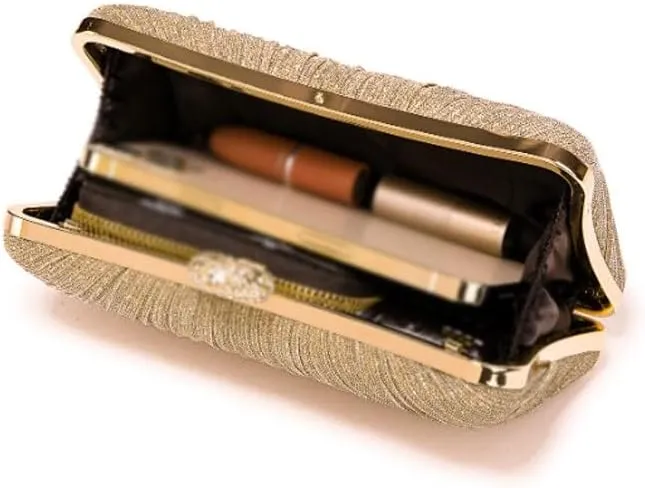 Fabric Art Pleats Evening Bag Women's Versatile Clutch Purses