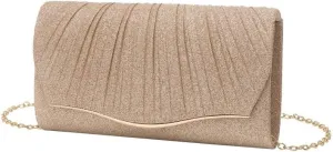Fabric Pleats Evening Bag Women's Versatile Clutch Purses