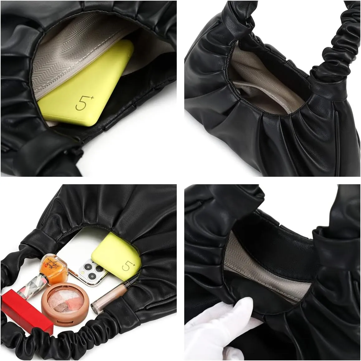 fashionable for Women cute Hobo Tote Bags handbag mini clutch with zipper
