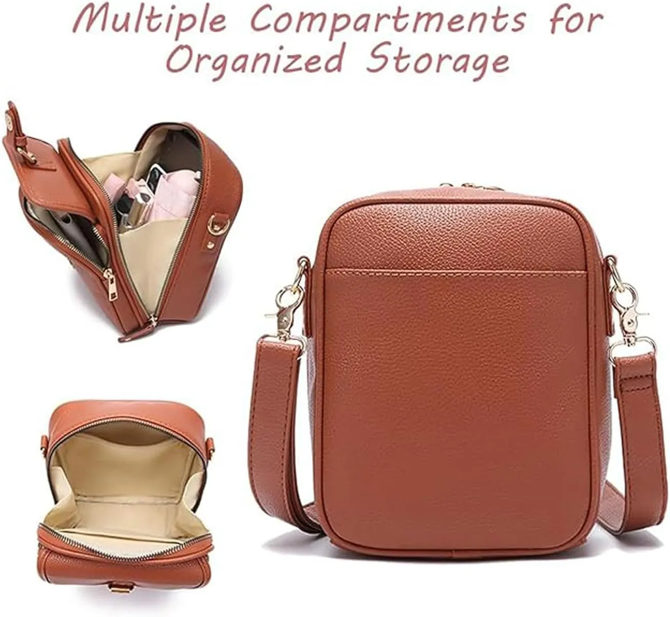 Forcipower Crossbody Leather Bag, Collaboraten1 Crossbody Leather Bag, Anti-Theft Vintage Shoulder Messenger Bags