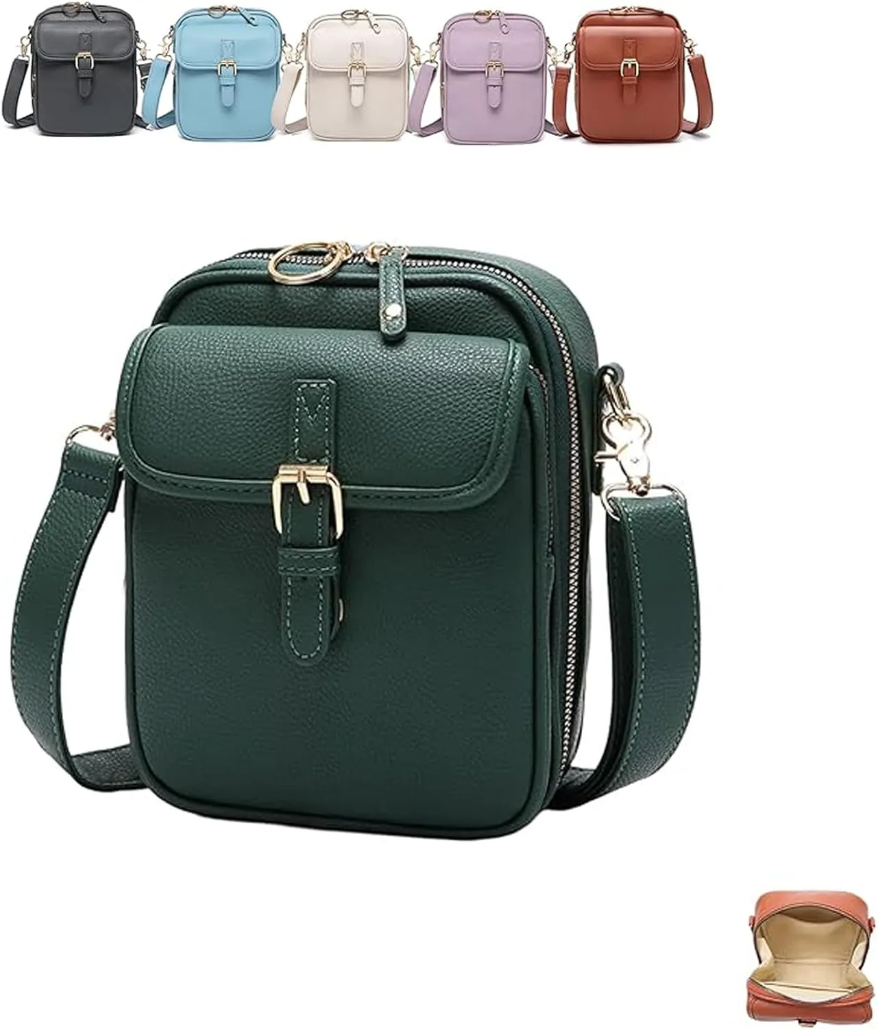 Forcipower Crossbody Leather Bag, Collaboraten1 Crossbody Leather Bag, Anti-Theft Vintage Shoulder Messenger Bags