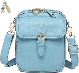 Forcipower Crossbody Leather Bag, Forcipower Anti-Theft Vintage Shoulder Messenger Bags for Women