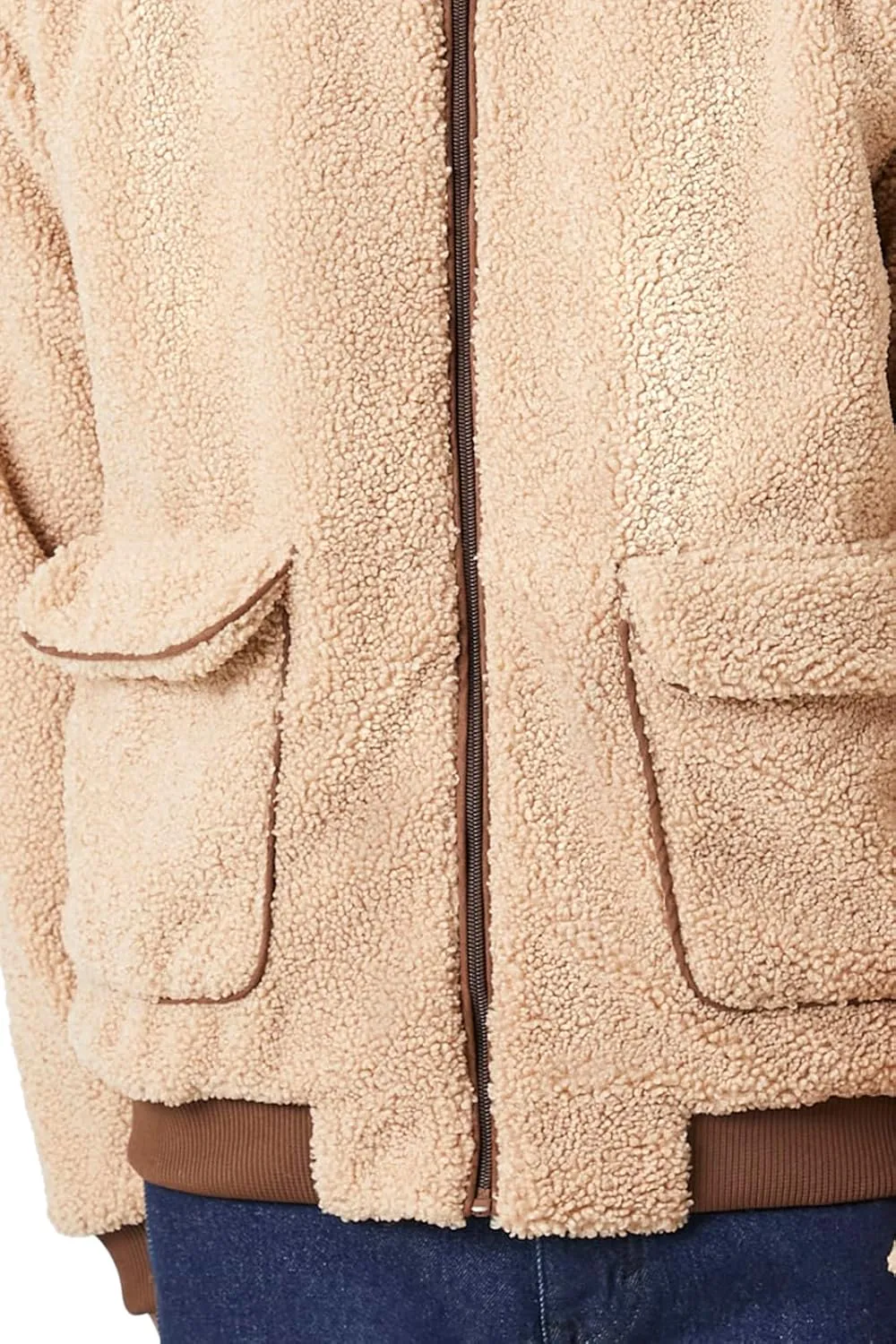 Forever 21 Men's Faux Shearling Zip-up Jacket