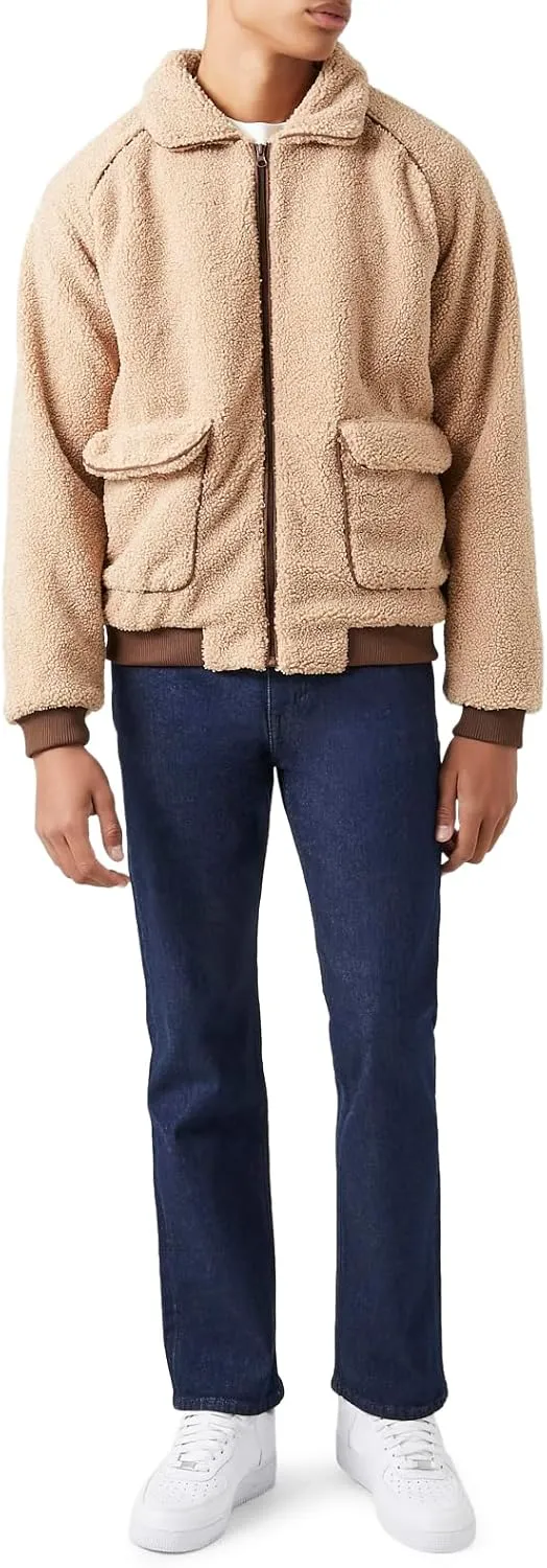 Forever 21 Men's Faux Shearling Zip-up Jacket