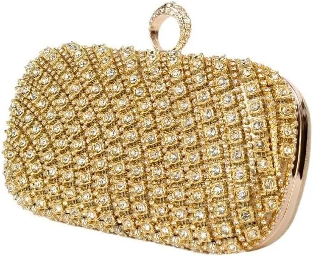 French Inlaid Rhinestone Evening Bag Women's Versatile Clutch Purses