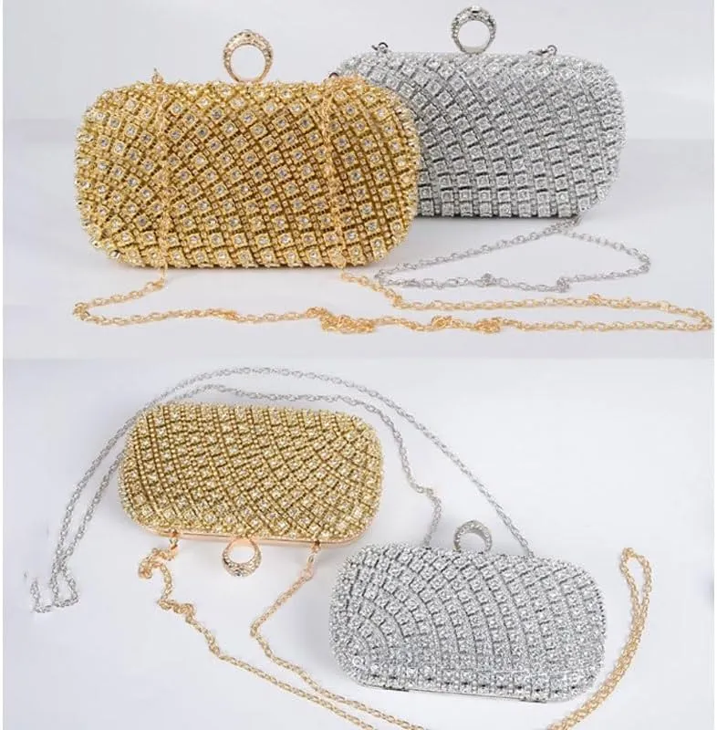 French Inlaid Rhinestone Evening Bag Women's Versatile Clutch Purses