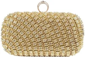French Inlaid Rhinestone Evening Bag Women's Versatile Clutch Purses